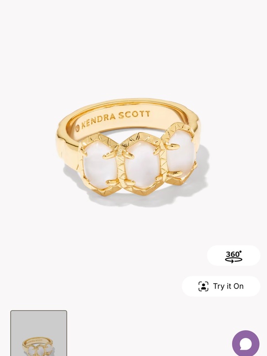 Kendra Scott Jewelry - Kendra Scott Gold Three-Stone White Ring